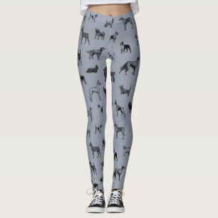 Leggings Chiens vintages (noir)