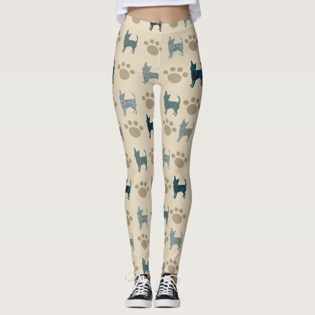 Leggings Chihuahua et Patte (Devant)