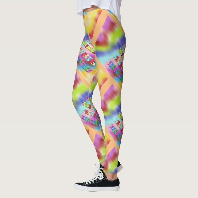 Leggings Chimmer à motif arc-en-ciel pour dames (Gauche)