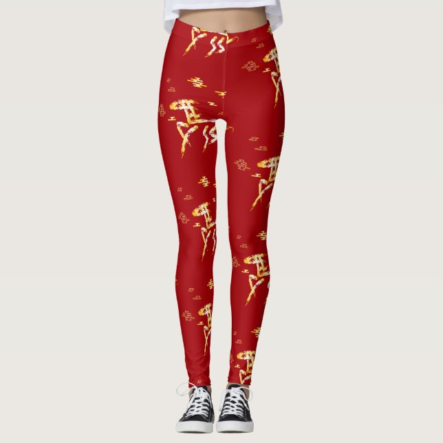 Leggings Chinese Lunar New Year of the Horse 2026 4724 Fire (Devant)