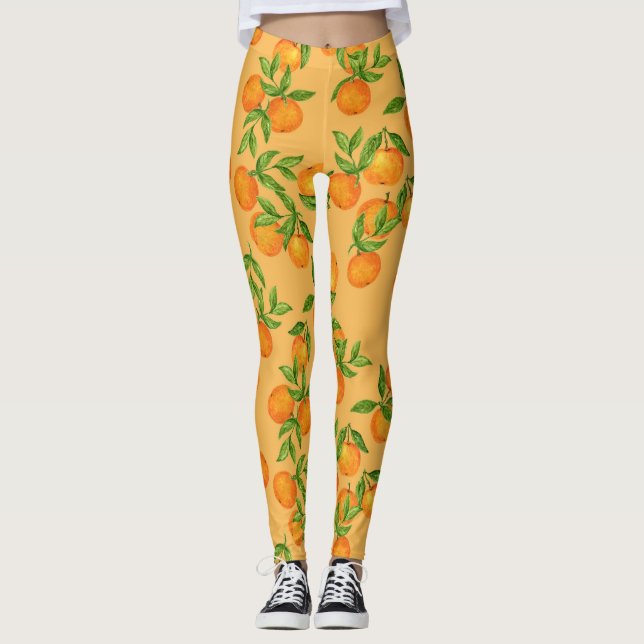 Leggings Chinois d'inspiration japonaise, aquarelle (Devant)