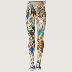 Leggings Chinoiserie Oiseaux Exotiques Motif Botanique (8)