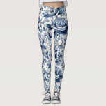 Leggings Chinoiserie Toile Bleu Blancs pivoines Florales Fl<br><div class="desc">Doté d'un élégant design chinoiserie qui prend vie avec des flancs de pivoines bleus et blancs complexes,  évoquant un sentiment de sophistication et de tranquillité. Objets correspondants disponibles en magasin.</div>