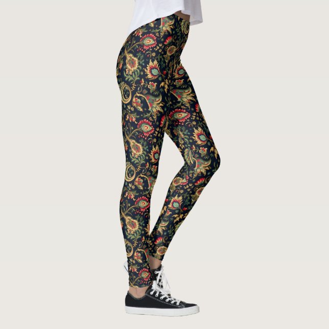 Leggings Chinoiseries Fleur Asiatique - Joli (Droite)