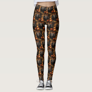 Leggings Chiots de Terre-Neuve Automne Délice Citrouille