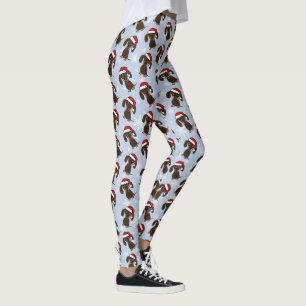 Leggings Chocolat Dachshund mignon Noël chien vacances