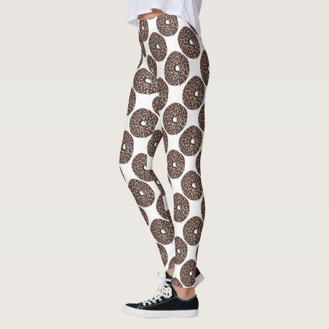Leggings Chocolat noix de coco Doughnut Imprimer Aliment al (Gauche)