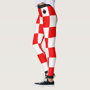 Leggings Choisissez votre couleur À damiers d'érable canadi