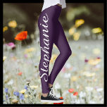 Leggings CHOISISSEZ VOTRE COULEUR Legings de Yoga personnal<br><div class="desc">CHOISISSEZ VOTRE COULEUR leggings de yoga personnalisés! Imprimé d'un bord à l'autre, avec votre nom en gros script blanc vers le haut d'une jambe! L'échantillon est violet profond, mais vous pouvez facilement customiser à la couleur de votre choix. Il est également facile de modifier ou de supprimer du texte d'exemple....</div>