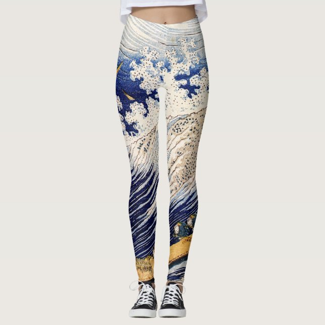 Leggings Choshi dans la province de Simosa par Hokusai (Devant)