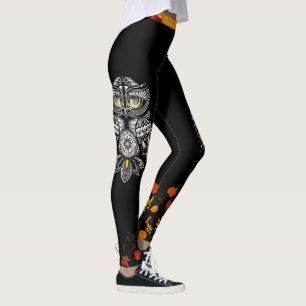 Leggings Chouette de l'automne L'automne laisse un peu de n