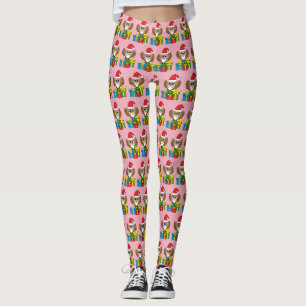 Leggings Chouette du Père Noël avec présents