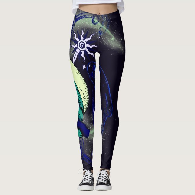 Leggings Chouette et fantôme (Devant)