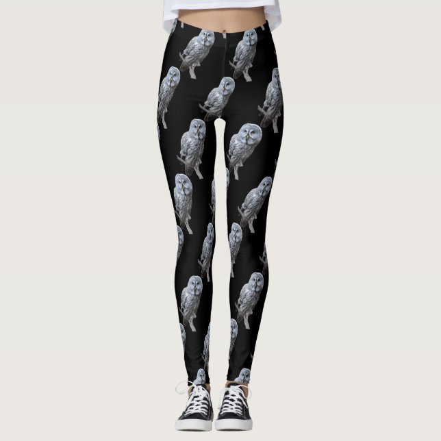 Leggings Chouette grise (Devant)