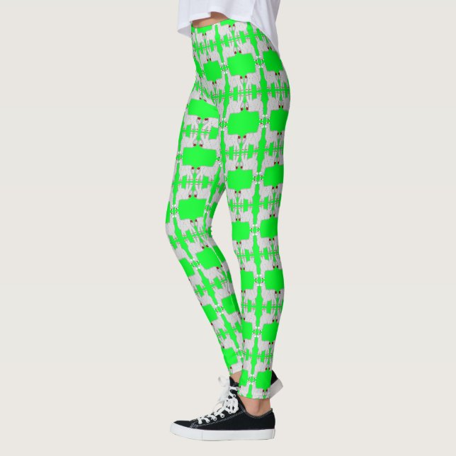 Leggings Christmas Cute Alpaca Feliz Navidad (Gauche)