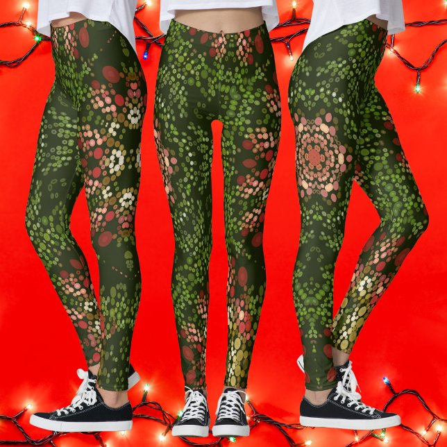 Leggings Christmas Dot Mandala (Créateur téléchargé)