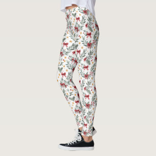 Leggings Christmas Holly, Stars et Bows