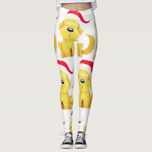 LEGGINGS **CHRISTMAS PUPPING IN PÈRE NOËL CASQUETTE** CUTE