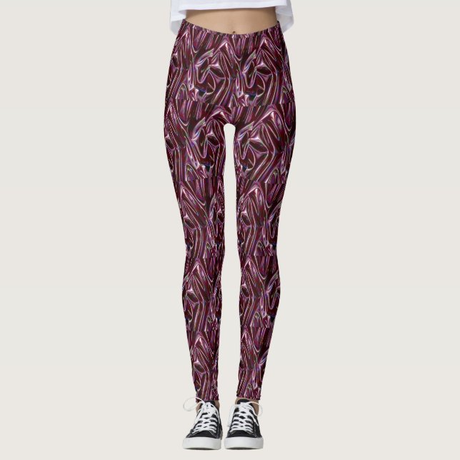 Leggings chrome bordeaux (Devant)