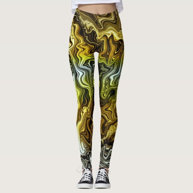 Leggings Chrome Liquide Metallic Or Cool argent (Devant)