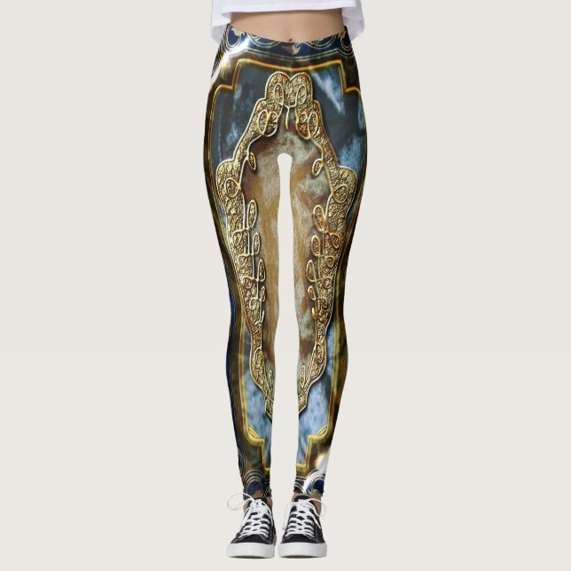 Leggings Chute chic baroque vintage de remous (Devant)