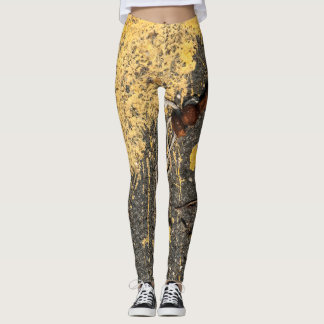 Leggings Chutes jaunes de peinture et de fer