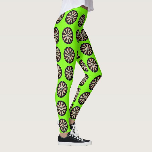 Leggings Cible de fléchettes motif vert citron, (Droite)