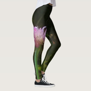 Leggings Ciboulette à fleurs et palmier