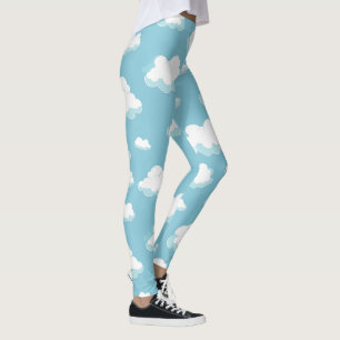 Leggings Ciel bleu et Motif nuages