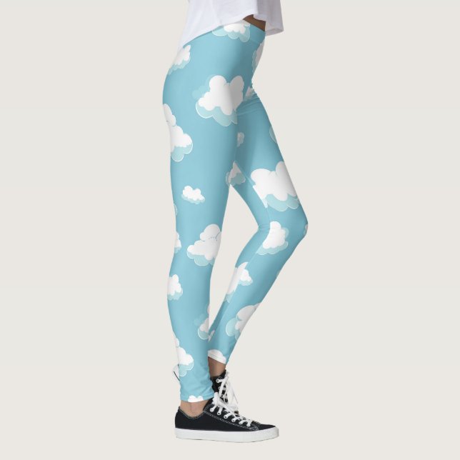 Leggings Ciel bleu et Motif nuages (Droite)
