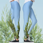 Leggings Ciel bleu et pins verts Photographie Nature chic<br><div class="desc">Conçu par la Nature ! Ces légendes bleues et vertes sont naturellement belles avec l'image photographique de sapins verts frais et brillants contre un ciel bleu clair. Cette image est une photographie naturelle originale de JLW_PHOTOGRAPHY.</div>