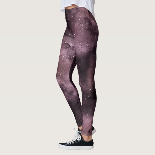 Leggings Ciel céleste aquarelle violet   (Gauche)