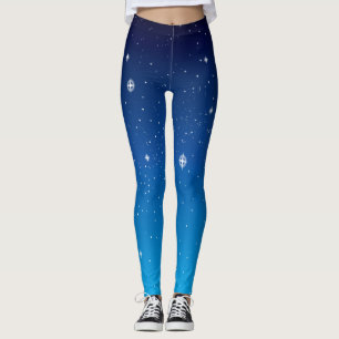 Leggings Ciel nocturne étoilé bleu profond