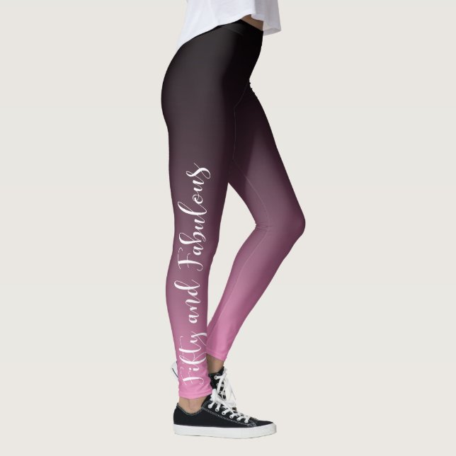 Leggings Cinquante et blanc fabuleux sur l'anniversaire (Droite)