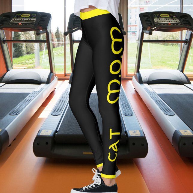 Leggings Citation de script de maman de chat amateur de per (Créateur téléchargé)