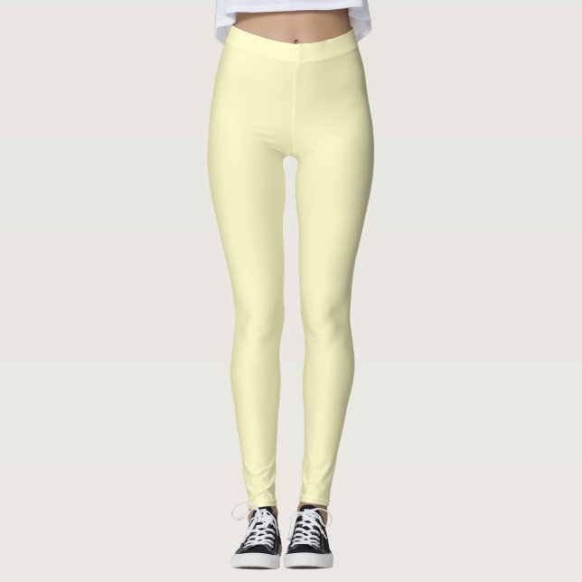 Leggings Citron Chiffon couleur solide Personnaliser (Devant)