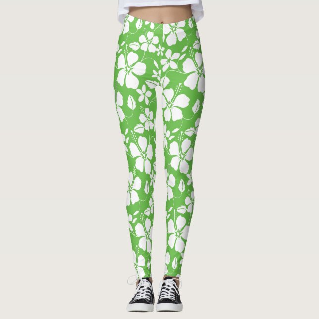 LEGGINGS CITRON HULA HAWAIEN (HIBISCUS) (Devant)