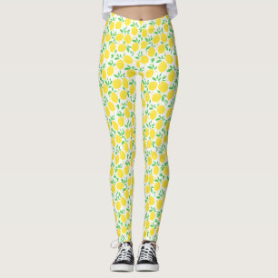 Leggings Citrons Et Motifs De Fruits Feuille