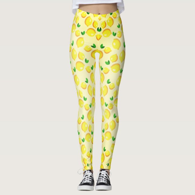 Leggings Citrons jaunes frais 5 (Devant)