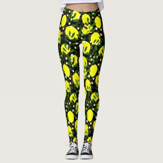 Leggings citrons noirs (Devant)