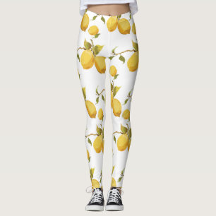 Leggings Citrons vintages frais : Conception simpliste
