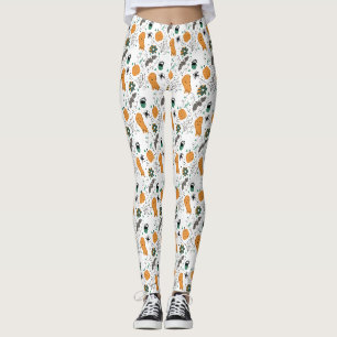 Leggings Citrouille araignée fantôme doodle Halloween migno
