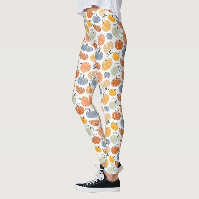 Leggings Citrouille coloré Motif gourd  (Gauche)