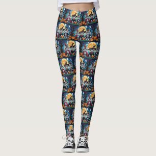 Leggings Citrouille de chats perses Halloween drôle