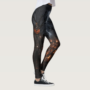 Leggings Citrouille de sheriff cowboy d'Halloween effrayant