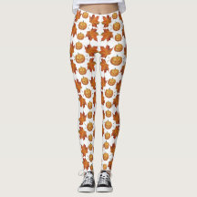 Citrouille d'Halloween et feuilles d'automne Motif