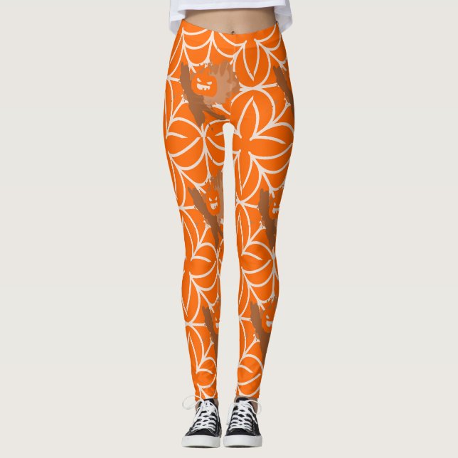 Leggings Citrouilles Abstraits (Devant)