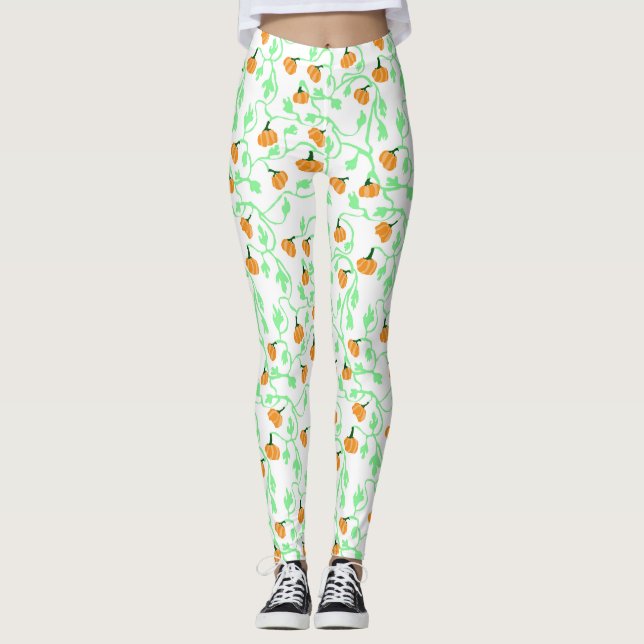 Leggings citrouilles et vignes (Devant)