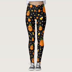 Leggings Citrouilles Fantaisistes et Maïs Sucré Halloween A
