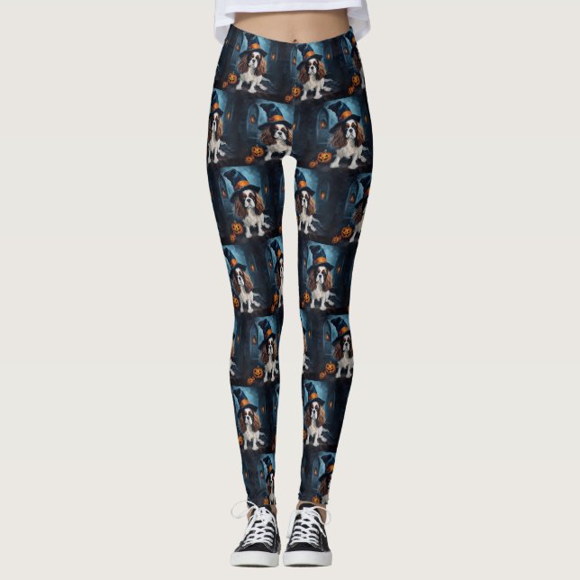 Leggings Citrouilles Halloween Épouvantables Cavalier King (Devant)